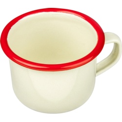 Nimbus Espresso Mug - Cream With Red Trim 6 x 4.5cm - STX-308447 