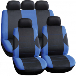Streetwize Seat Cover Set - 11 Piece Blue/Black - STX-308978 