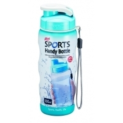 Lock & Lock Blue Sports Handy Bottle with Carry Strap - 500ml - STX-309229 