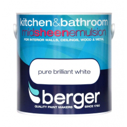 Berger Kitchen & Bathroom Midsheen 2.5L - Pure Brilliant White - STX-309728 
