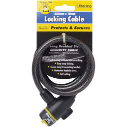 Sterling Coiling Braided Lock/Cable - 1.5m x 10mm - STX-311808 