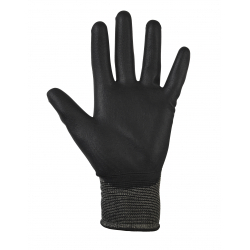 Glenwear Black PU Gloves - 9 - Large 12 Pairs - STX-315377 