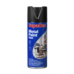 SupaDec Metal Spray Paint - 400ml Matt Black - STX-315681 