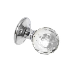 Securit Glass Ball Mortice Knobs CP - 60mm - STX-315993 