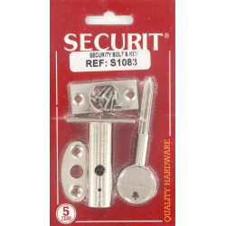 Securit Security Bolt & Key - Nickel Plated - STX-316008 