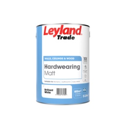 Leyland Trade Hardwearing Matt - 5L Brilliant White - STX-318239 