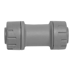 Polyplumb 15mm Straight Coupler Grey - PPM015 - STX-318510 