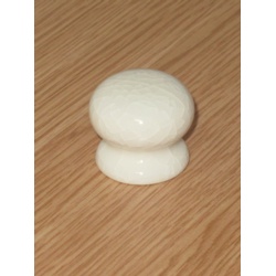 Securit Cracked White Ceramic Knobs (2) - 35mm - STX-319228 