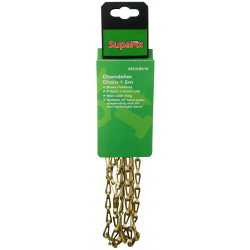 SupaFix Chandlier Chain 1.5m - Brass Polished 0.5x21mm - STX-319646 