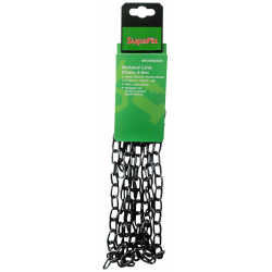 SupaFix Welded Link Chain 2.5m - Steel Electro Plated Black 2.5x14mm - STX-319653 