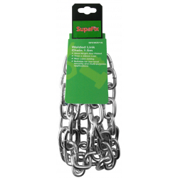 SupaFix Welded Link Chain 1.5m - Steel Bright Zinc Plated 7x28mm - STX-319663 