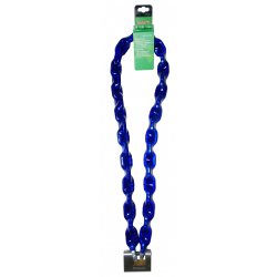 SupaFix Security Chain with Padlock 1500mm - Bright Zinc Plated 10mm Blue - STX-319693 