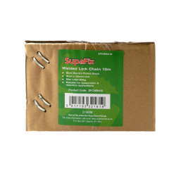 SupaFix Welded Link Chain 10m - Steel Electro Plated Black 4x32mm - STX-319699 