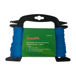 SupaFix Braided Polypropylene Rope 30m - 3mm Blue - STX-319714 