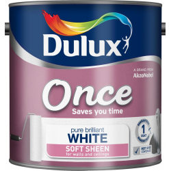 Dulux Once Soft Sheen 2.5L - Pure Brilliant White - STX-321310 
