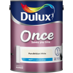 Dulux Once Matt 5L - Pure Brilliant White - STX-321312 