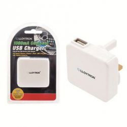 Lloytron Compact USB Charger - 1000m White - STX-323083 