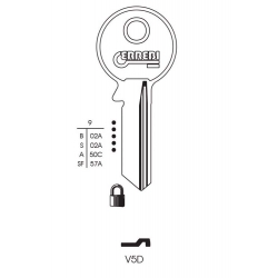 RST Viro Cylinder Key Blank - Pack 10 - V5D - STX-323378 