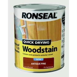 Ronseal Quick Drying Woodstain Satin 750ml - Antique Pine - STX-324390 