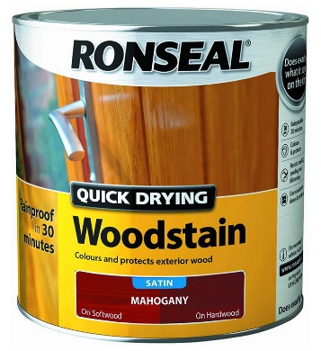 Ronseal Quick Drying Woodstain Satin 2.5L - Mahogany - STX-324428 