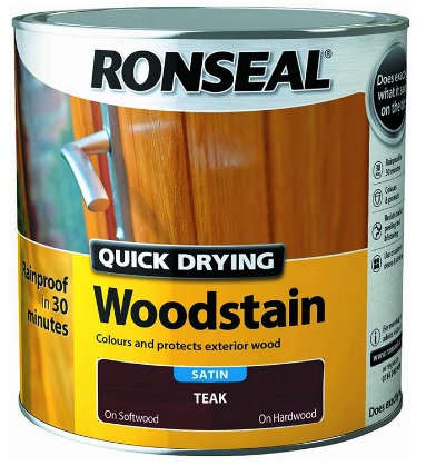 Ronseal Quick Drying Woodstain Satin 2.5L - Teak - STX-324696 