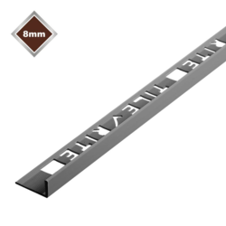 Tile Rite L Profile Trim 8mm x 2.44m - Grey Plastic - STX-326601 