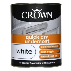 Crown Quick Dry Undercoat - 750ml White - STX-329219 