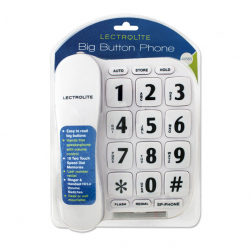 Lectrolite Jumbo Button Phone - White - STX-330190 