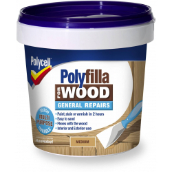 Polycell Polyfilla Wood Filler General Repairs - Medium Tub 380gm - STX-330322 