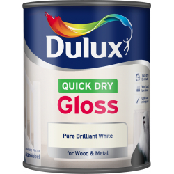 Dulux Quick Dry Gloss 750ml - Pure Brilliant White - STX-330474 