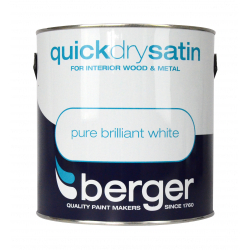 Berger Quick Dry Satin 2.5L - Brilliant White - STX-331945 