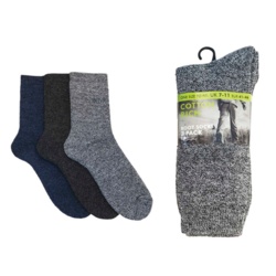 Cotton Rich Mens Boot Socks - Pack 3, UK 7-11 - STX-335364 