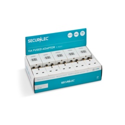 Securlec 13A, 3 Way Multiplug Fused 13A to BS1363/3 - Pack of 10 - STX-339088 