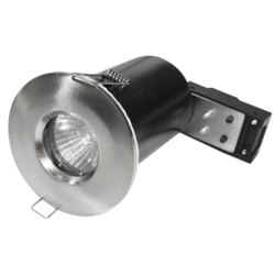 Powermaster IP65 Fire Rated Fixed Downlight - Brushed Chrome - STX-340116 