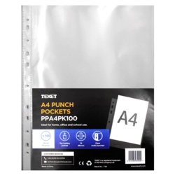 Texet Punch Pockets - A4 - STX-340333 