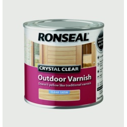 Ronseal Crystal Clear Outdoor Varnish 250ml - Satin - STX-340496 