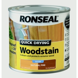 Ronseal Quick Drying Woodstain Satin 250ml - Natural Pine - STX-340504 