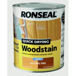 Ronseal Quick Drying Woodstain Satin 750ml - Natural Pine - STX-340505 