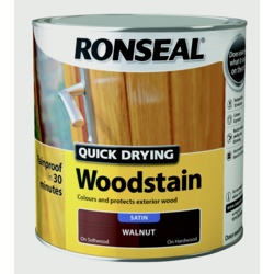 Ronseal Quick Drying Woodstain Satin 2.5L - Smoked Walnut - STX-340509 