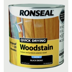 Ronseal Quick Drying Woodstain Satin 2.5L - Ebony - STX-340516 