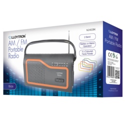 Lloytron AM/FM Portable Radio - Battery Operated Mains - STX-341036 