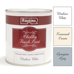 Rustins Chalky Finish 500ml - Windsor White - STX-341644 