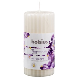 Bolsius Ribbed Pillar Candle - So Relax - STX-343156 