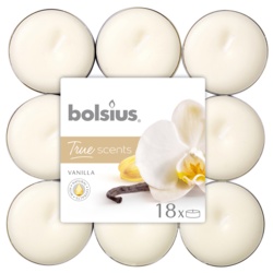 Bolsius 4 Hour Tealights - Vanilla Pack 18 - STX-343162 