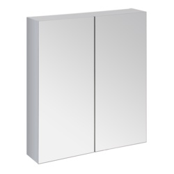 SP Avalon Wall Hung 2 Door Grey Mirror Cabinet - 600mm - STX-344301 