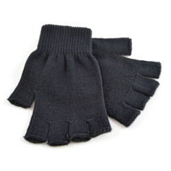 Laltex Mens Black Fingerless Magic Gloves - STX-345845 