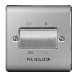 BG Steel 10ax Plate Switch Fan Isolater - 3pole - STX-346052 
