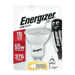 Energizer GU10 Warm White Blister Pack - 5.5w Dimmable - STX-346115 