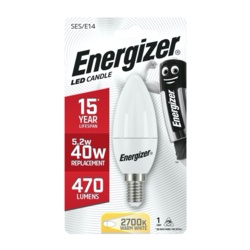 Energizer E14 Warm White Blister Pack Candle - 5.9w - STX-346130 