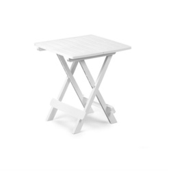 SupaGarden Plastic Folding Camping Table - White - STX-346547 